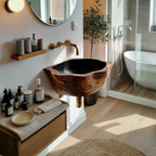 Mid Century Solid Wood Vanity Sink For Bathroom Storage Furniture Decor