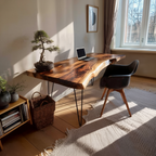 Handcrafted Solid Wood Desk For Bedroom Decor