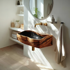 Handcrafted Wooden Vanity Sink For Bathroom Furniture Decor