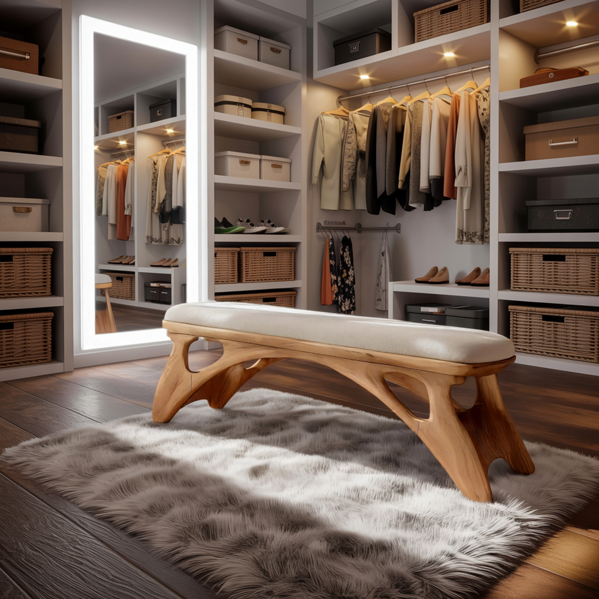 Handcrafted Bedroom Bench For Natural Interior Styling