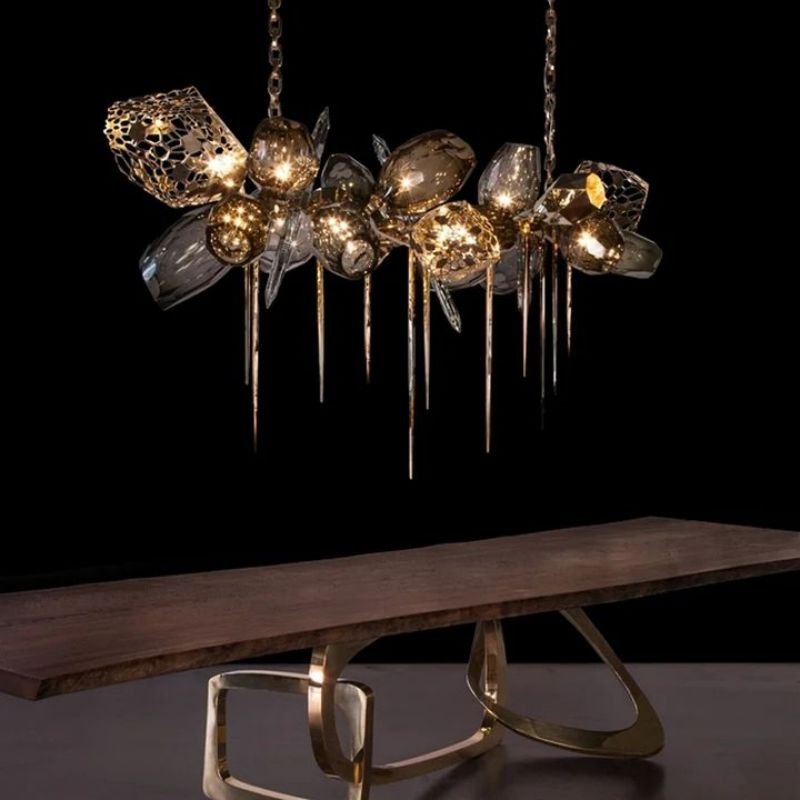 Bryce Contemporary Glass Chandelier - 47.2"Lcasivra