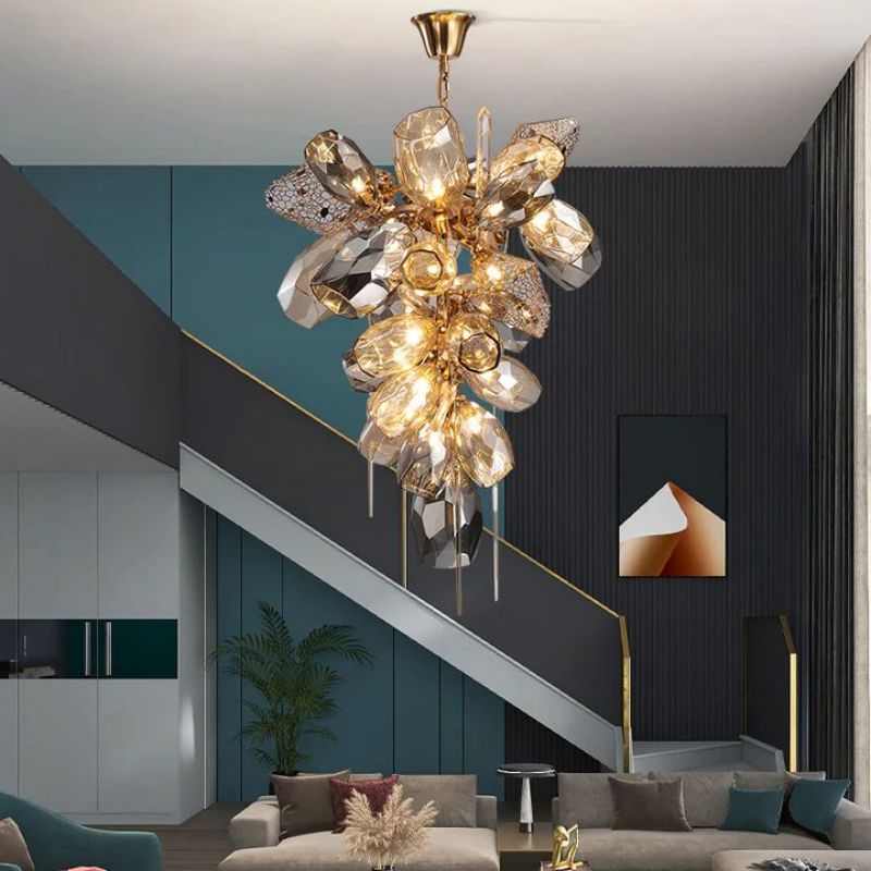 Bryce Contemporary Glass Chandelier - 53.1"Hcasivra