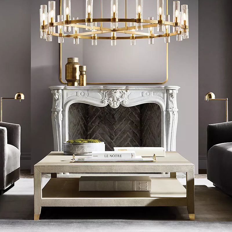 Ravelle Clear Glass Round Chandelier 60"