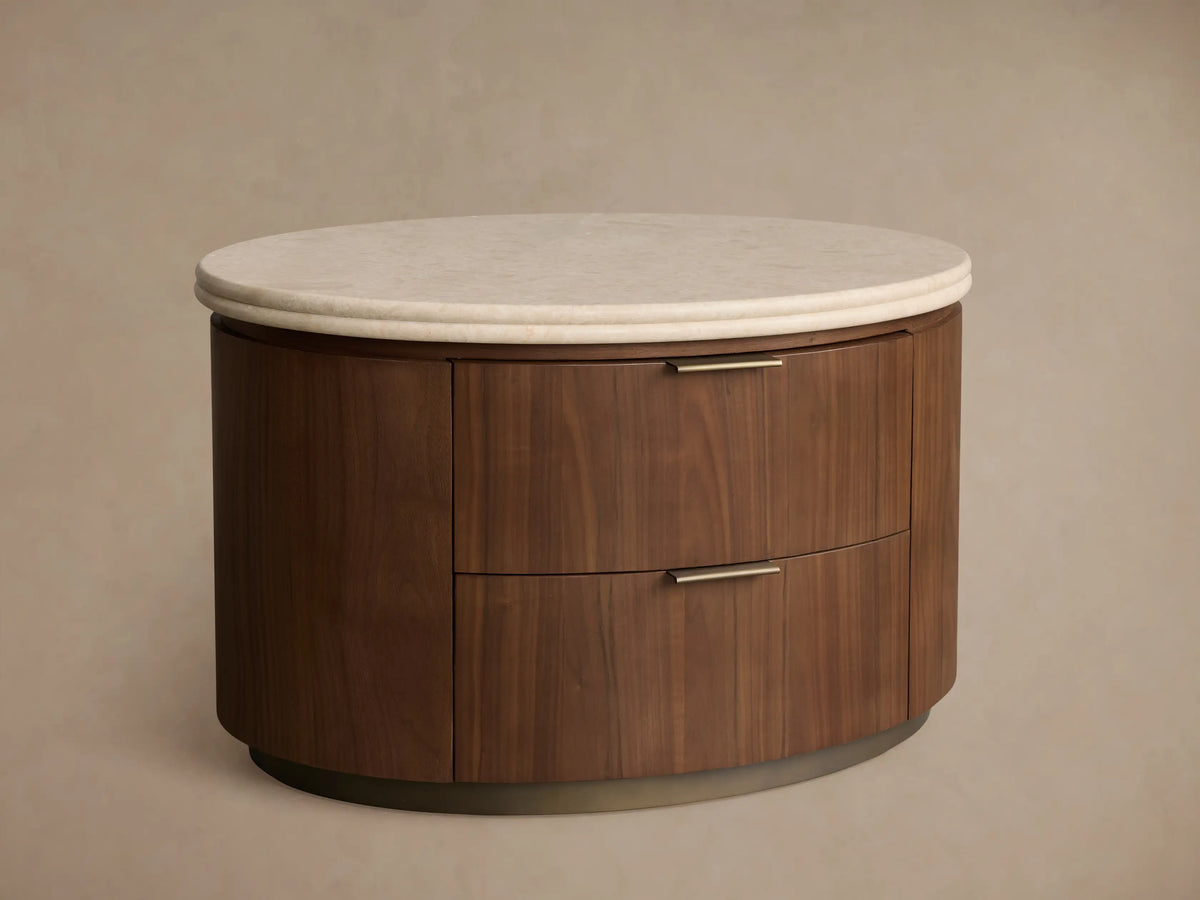 Caden Five-Drawer Dresser with Stone Top and Storage