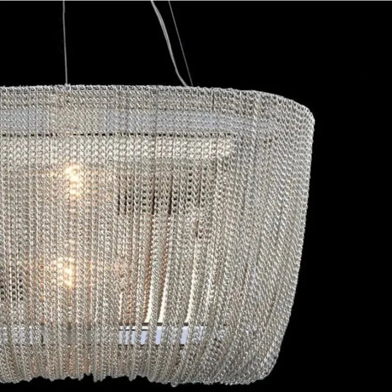 Cadenas Aluminum Chain Tassel Modern Chandelier - 40"casivra