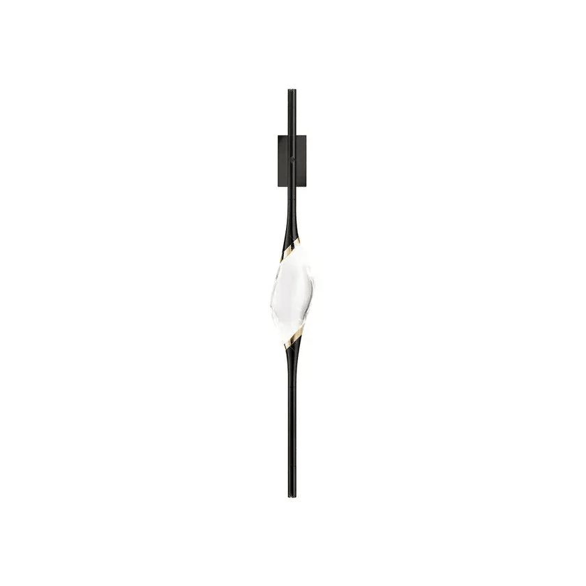 Callista Modern Crystal Linear Wall Sconce - Blackcasivra