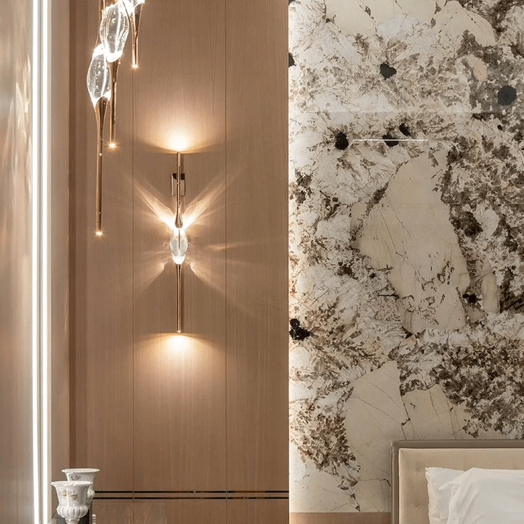 Callista Modern Crystal Linear Wall Sconce - Blackcasivra