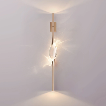 Callista Modern Crystal Linear Wall Sconce - Brasscasivra