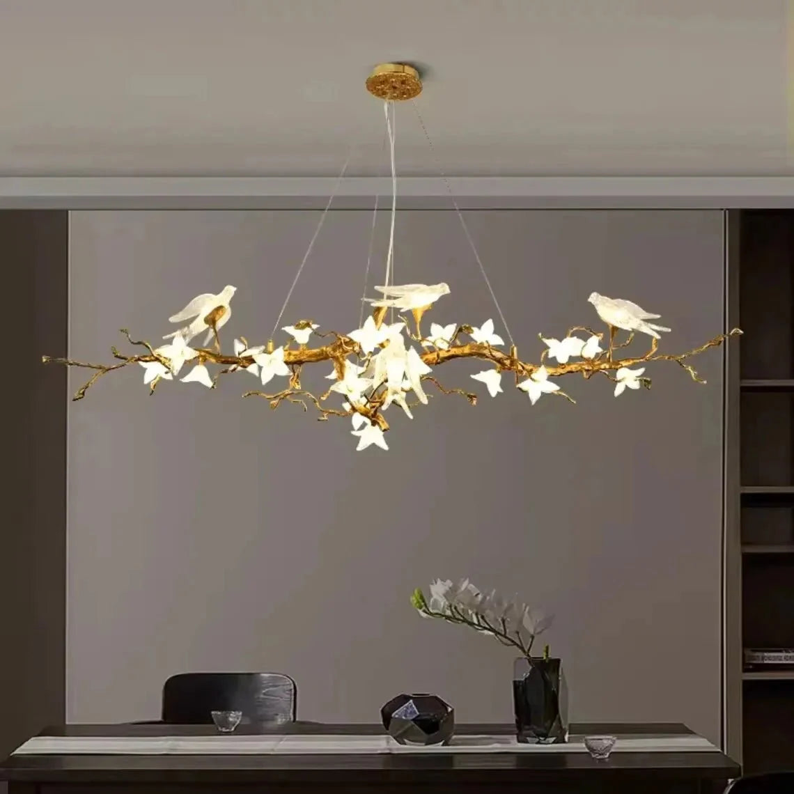 Calyx Bird Branch Chandelier for Dining Room - Copper49.2" (125cm)Warm White 3000Kcasivra