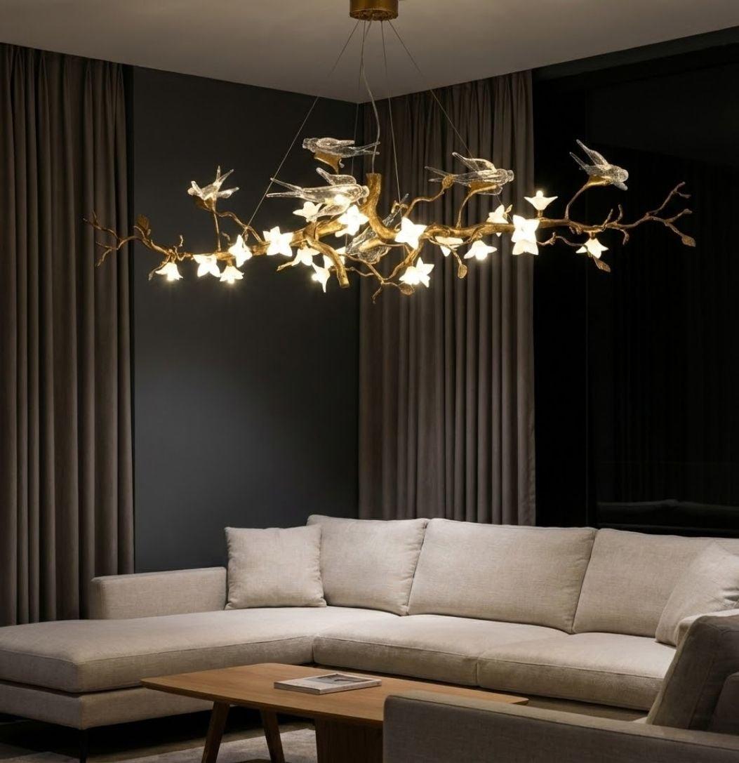 Calyx Bird Branch Chandelier for Dining Room - Copper49.2" (125cm)Warm White 3000Kcasivra