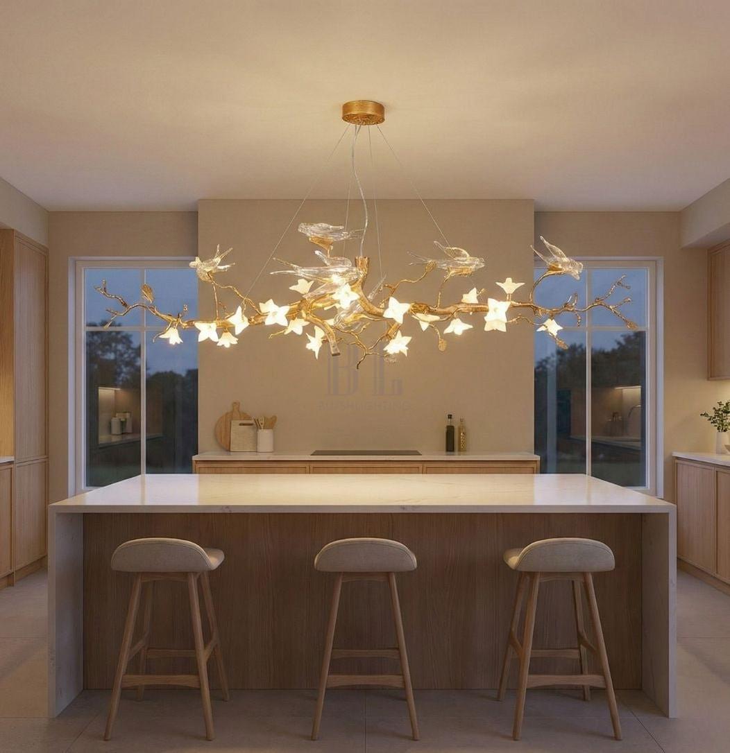 Calyx Bird Branch Chandelier for Dining Room - Copper49.2" (125cm)Warm White 3000Kcasivra