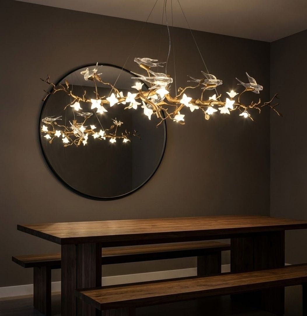 Calyx Bird Branch Chandelier for Dining Room - Copper49.2" (125cm)Warm White 3000Kcasivra