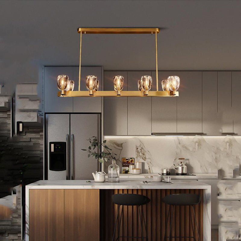 Canson Linear Modern 8 lights Dining Room Chandelier - Brass8 - lightscasivra