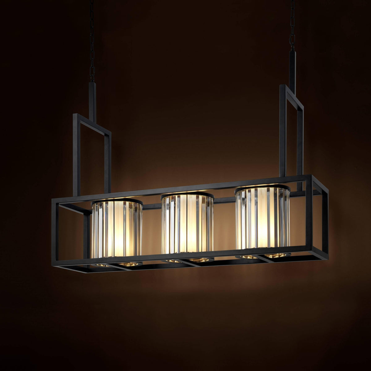 Carducci Modern Alabaster Chandelier - [Black] - Blackcasivra
