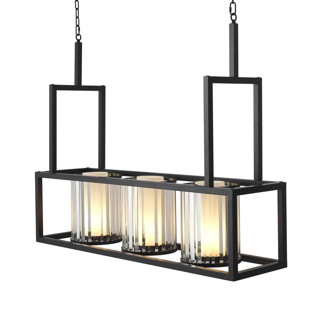 Carducci Modern Alabaster Chandelier - [Black] - Blackcasivra