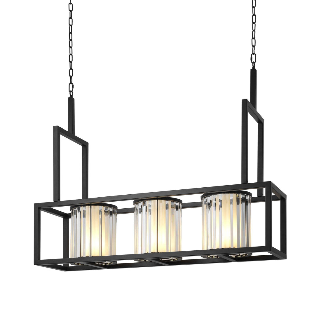 Carducci Modern Alabaster Chandelier - [Black] - Blackcasivra