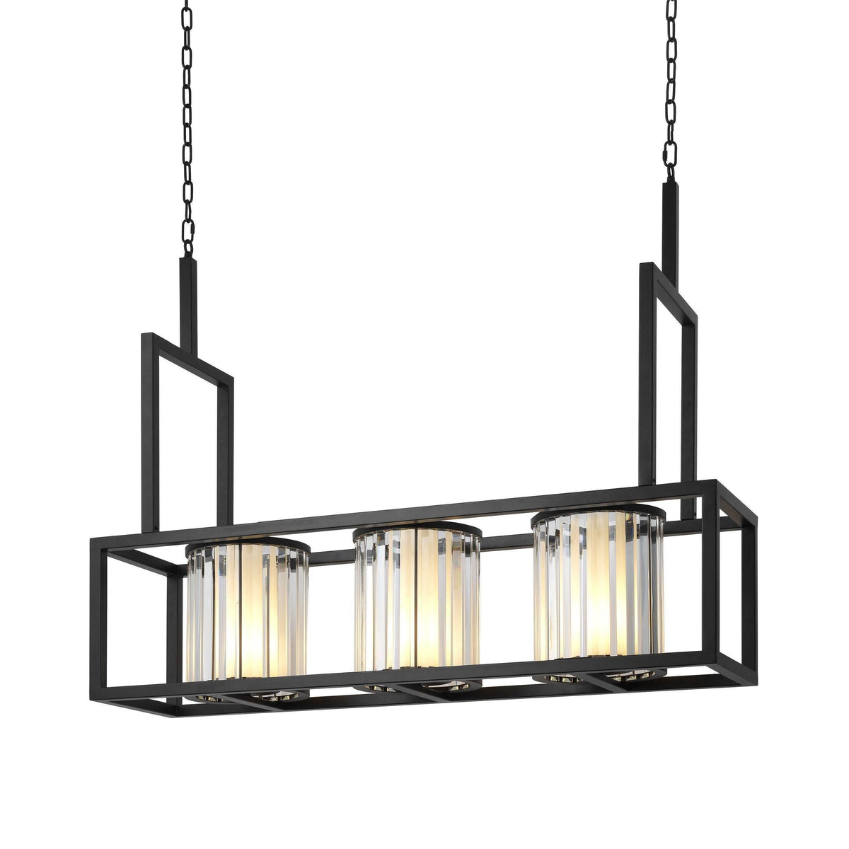 Carducci Modern Alabaster Chandelier - [Black] - Blackcasivra