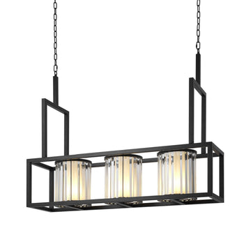 Carducci Modern Alabaster Chandelier - [Black] - Blackcasivra