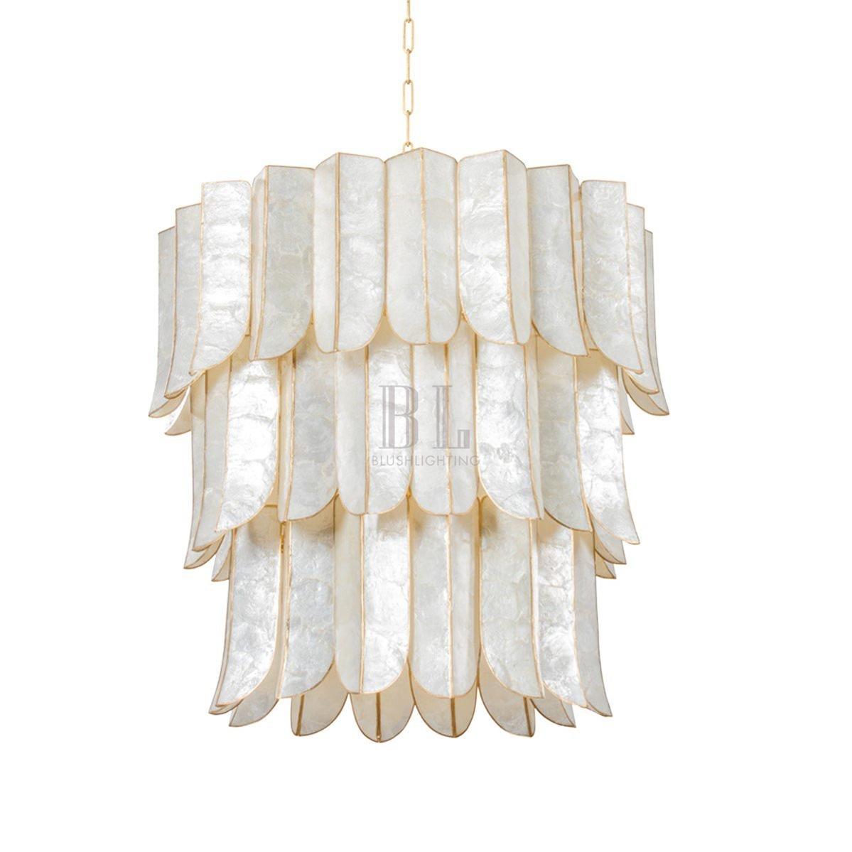 Cartagena Luxury Designer Hanging Chandelier-Chandelier-casivra-3-Layer 31.5"L x 31.5"W x 30.5"H-casivra