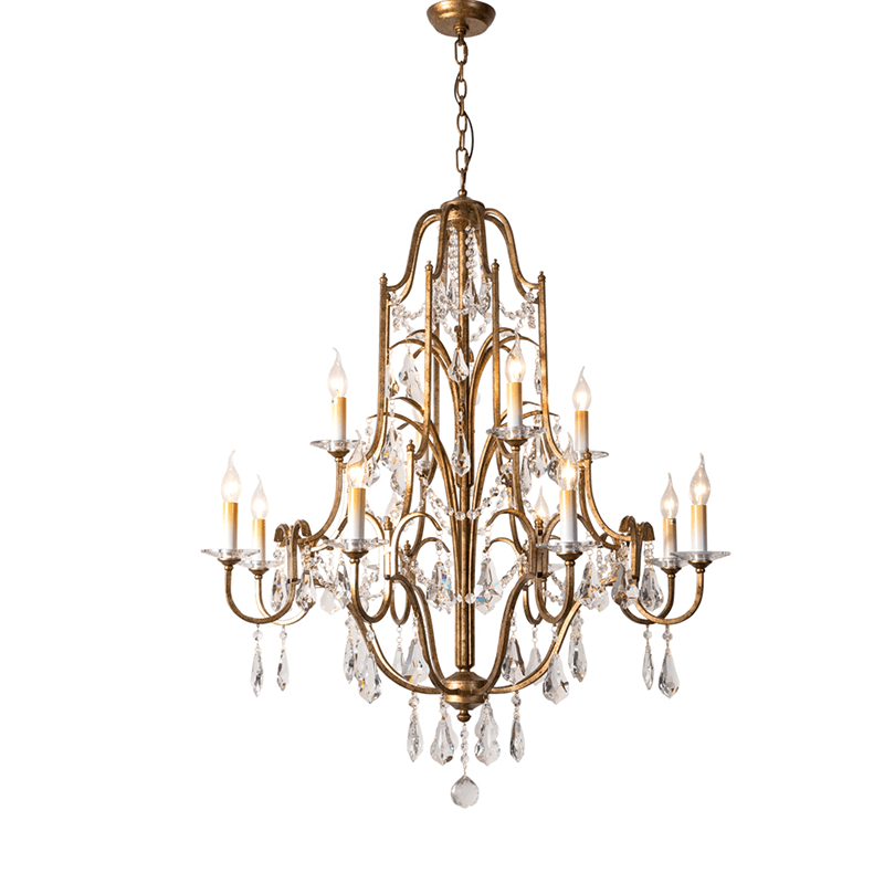 Caspian Vintage Candle Art Brass Chandelier For Living Room-chandeliers for dining room,chandeliers for stairways,chandeliers for foyer,chandeliers for bedrooms,chandeliers for kitchen,chandeliers for living room-casivra-casivra
