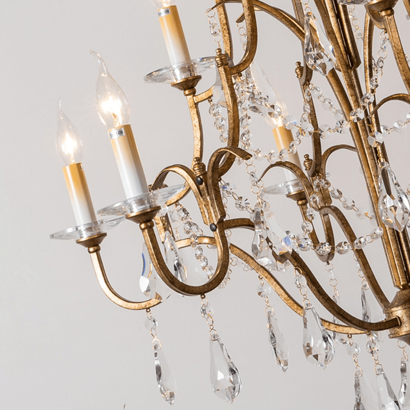 Caspian Vintage Candle Art Brass Chandelier For Living Room-chandeliers for dining room,chandeliers for stairways,chandeliers for foyer,chandeliers for bedrooms,chandeliers for kitchen,chandeliers for living room-casivra-casivra