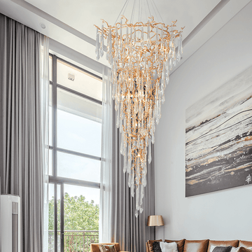 Cecily Crystal Branch Chandelier H 94.49" - casivra