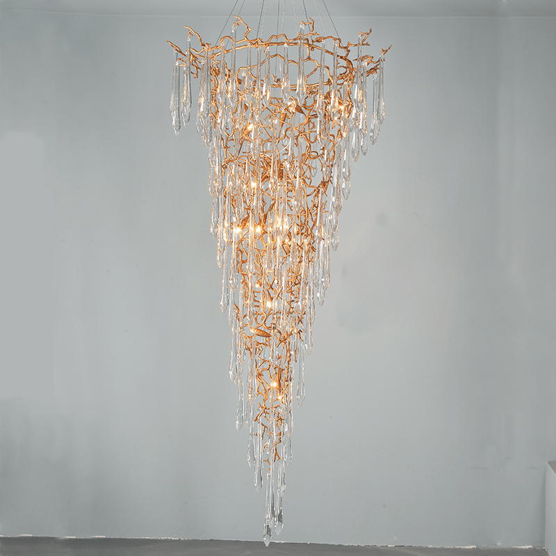 Cecily Crystal Branch Chandelier H 94.49" - casivra
