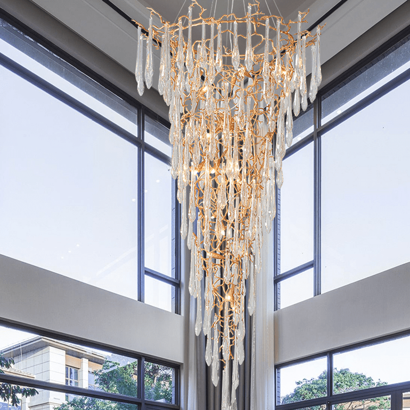 Cecily Crystal Branch Chandelier H 94.49" - casivra