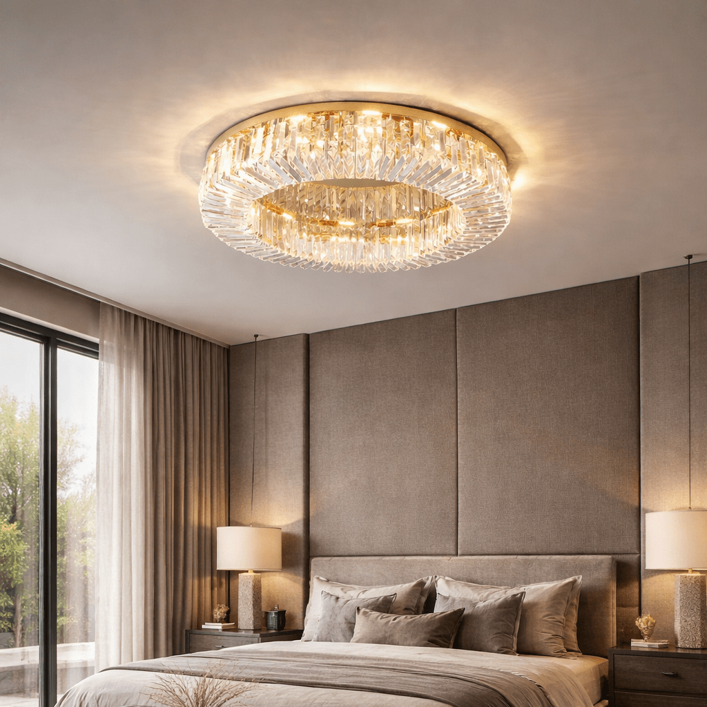 buyGio Crystal Flush Mount Chandelier - Morsale
