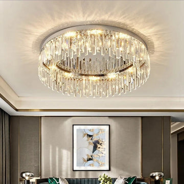 buyGio Clear Crystal Flush Mount Ceiling Light - Morsale