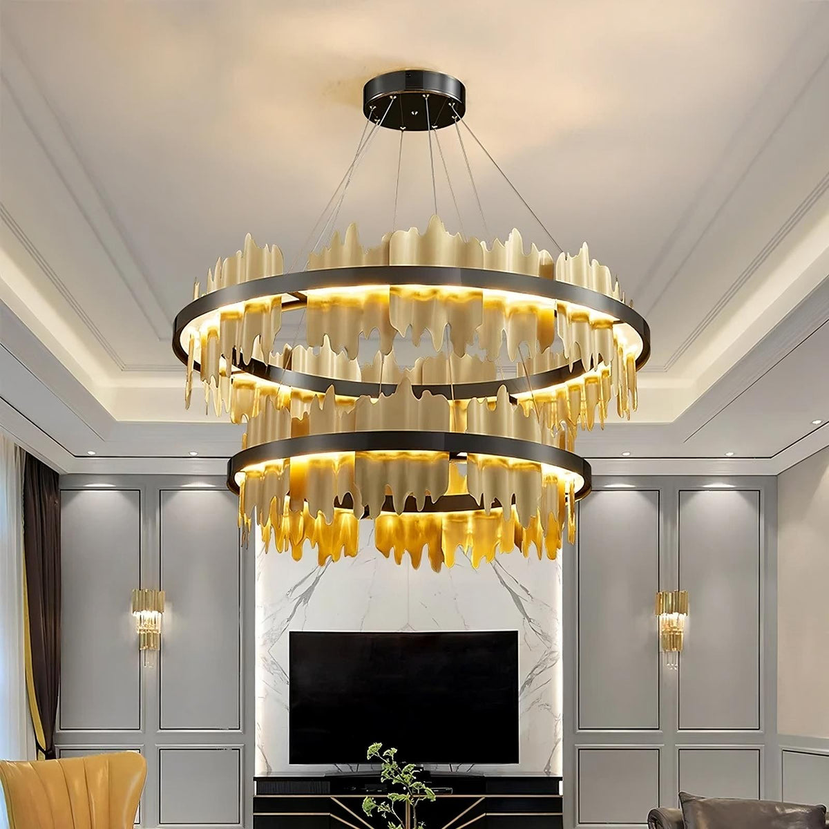 buyRivaro 2-Tier Brass Chandelier - Morsale