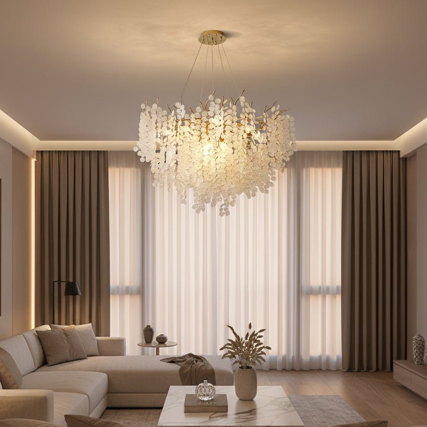 buyAlbero Frost Glass Modern Chandelier - Morsale