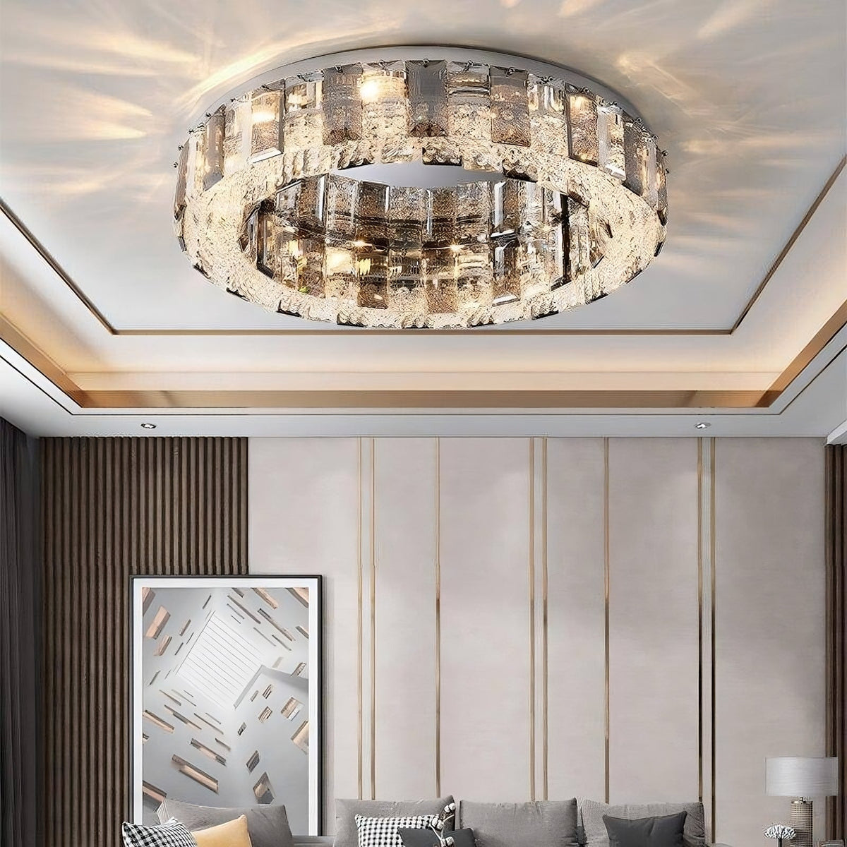 buyLancia Crystal Flush Mount - Morsale