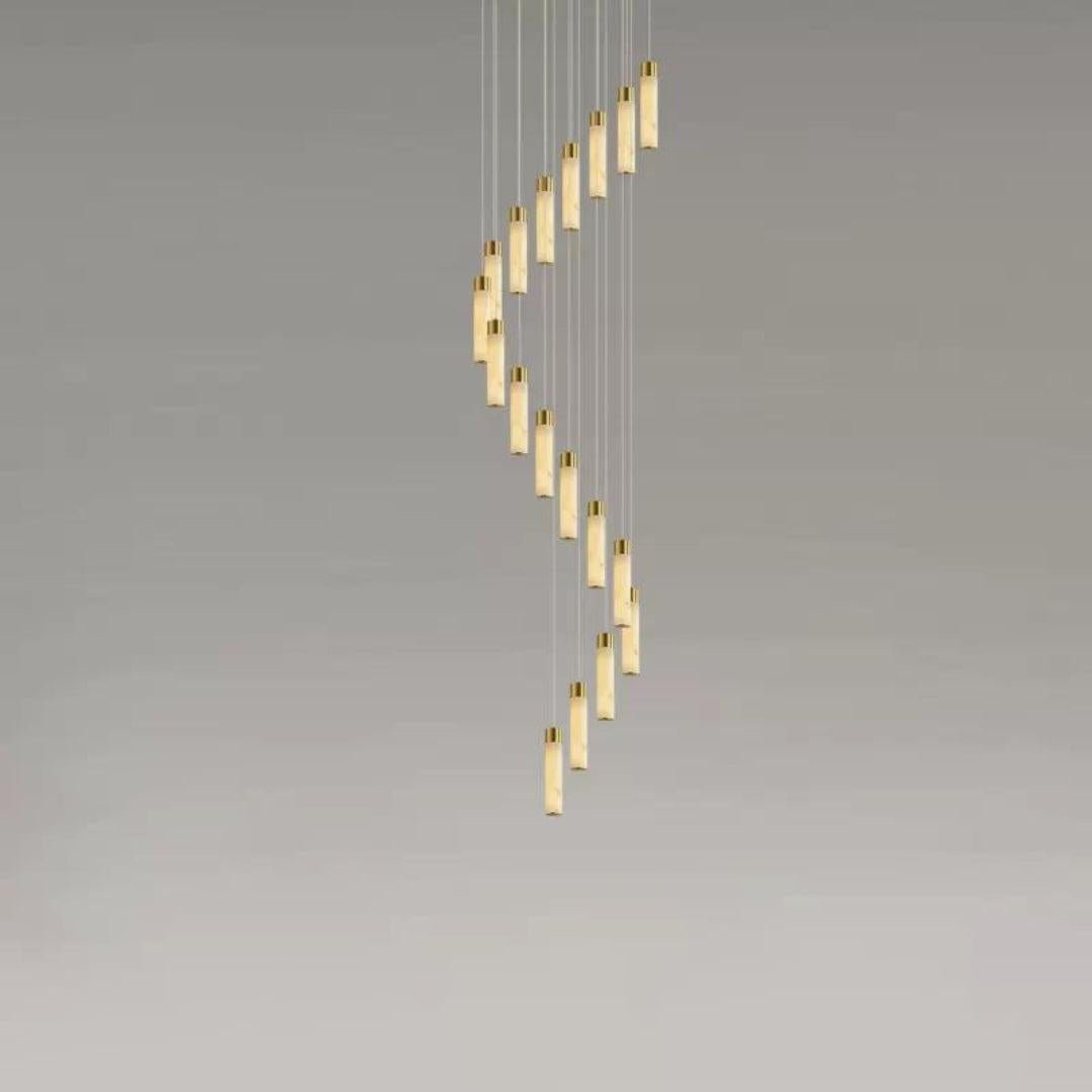 Celestial Alabaster Cascade Chandelier-Chandelier-casivra-Dia 31.5″(60cm)-Gold-casivra