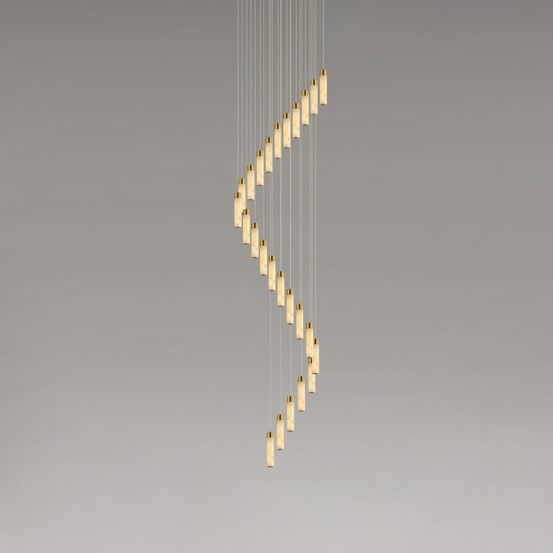 Celestial Alabaster Cascade Chandelier-Chandelier-casivra-Dia 31.5″(80cm)-Gold-casivra