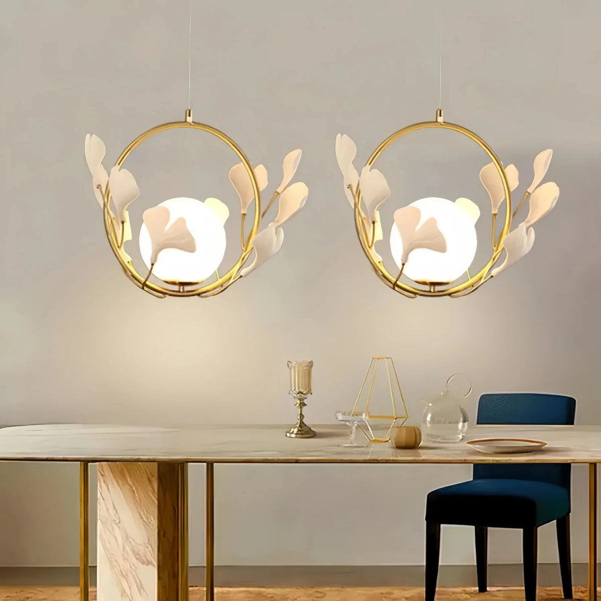 Ceramic Gingko Pendant Lamp - Model A ∅ 15.7″ X H 11.8″ / Dia 40cm X H 30cmcasivra