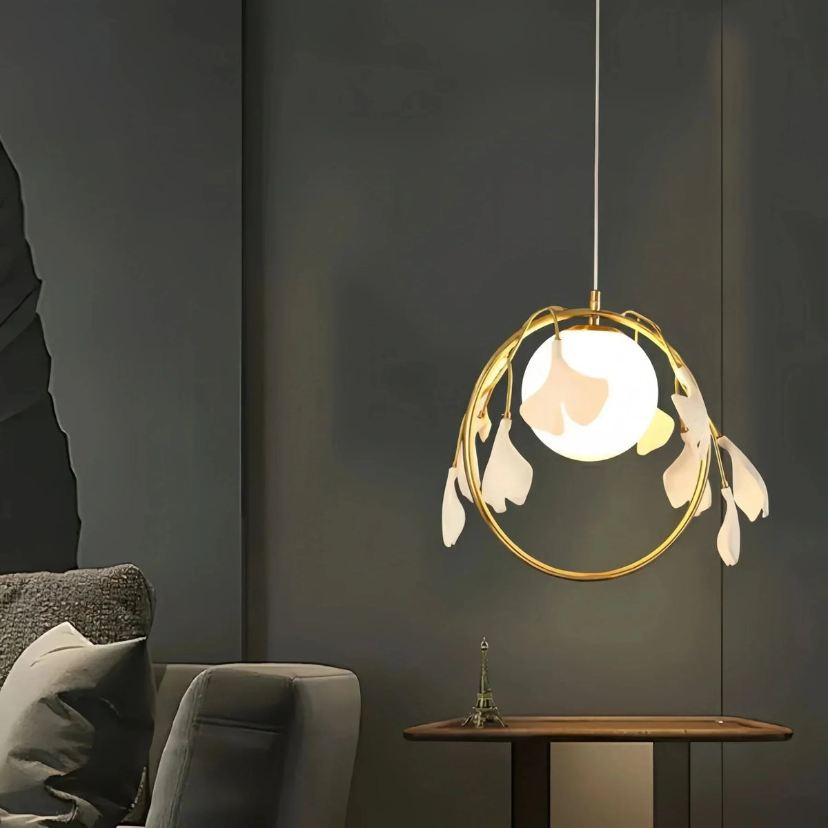 Ceramic Gingko Pendant Lamp - Model A ∅ 15.7″ X H 11.8″ / Dia 40cm X H 30cmcasivra