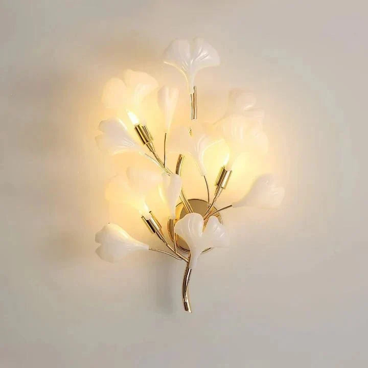 Ceramic Gingko Wall Lamp - Dia 40cm X H 60cmcasivra