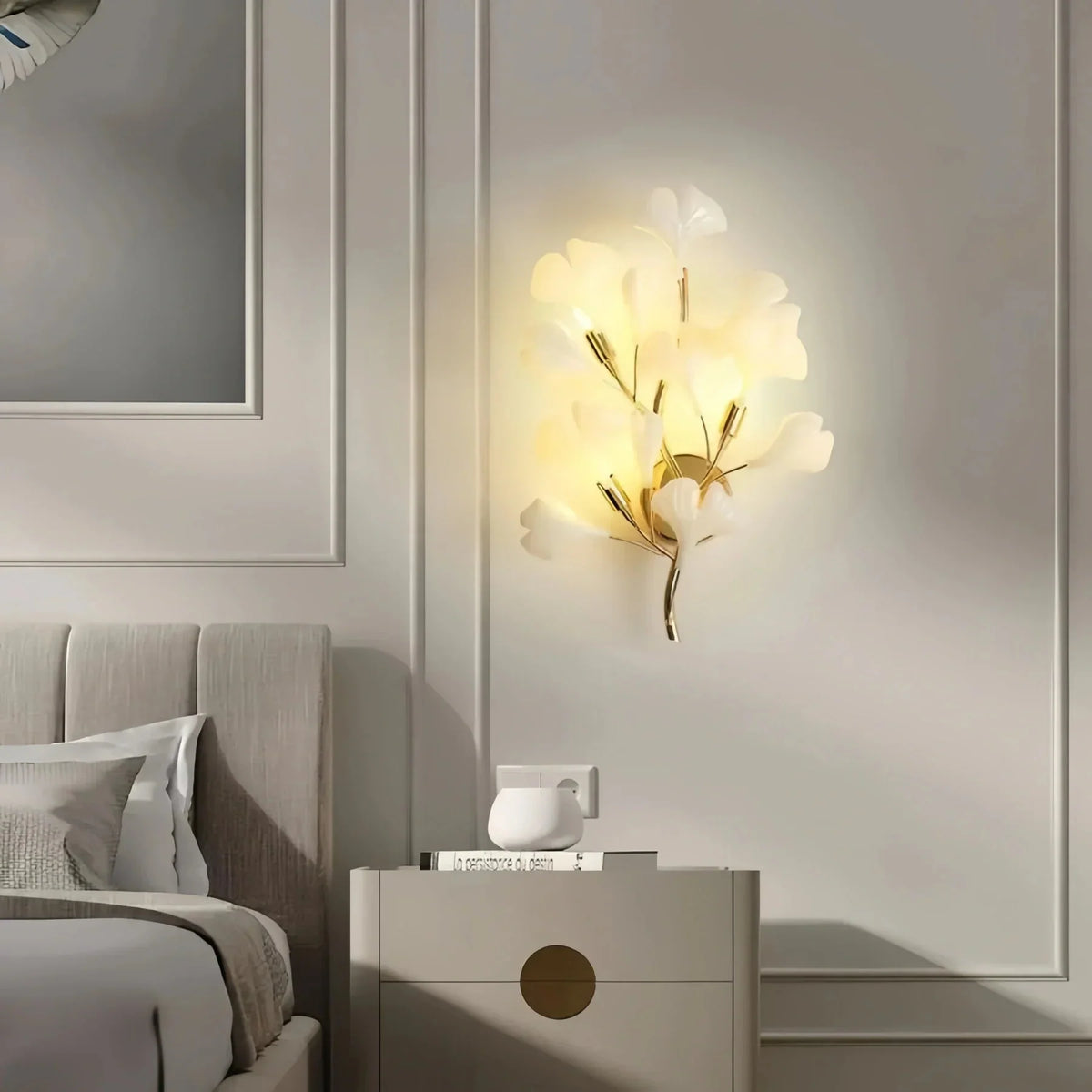 Ceramic Gingko Wall Lamp - Dia 40cm X H 60cmcasivra