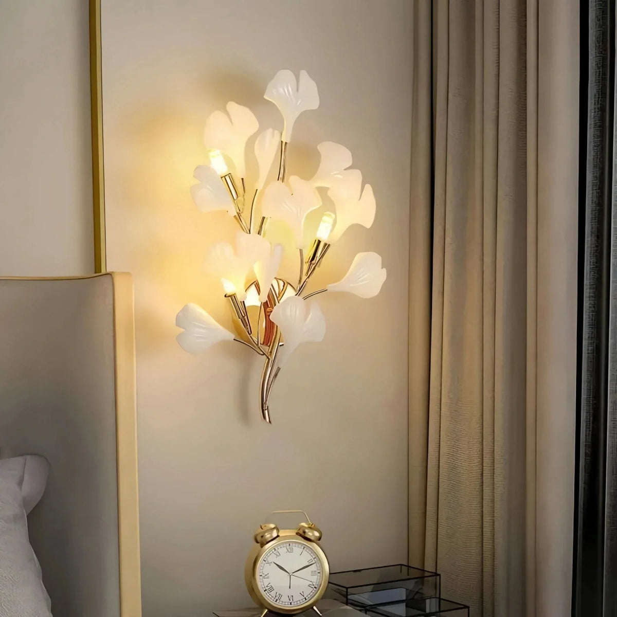 Ceramic Gingko Wall Lamp - Dia 40cm X H 60cmcasivra
