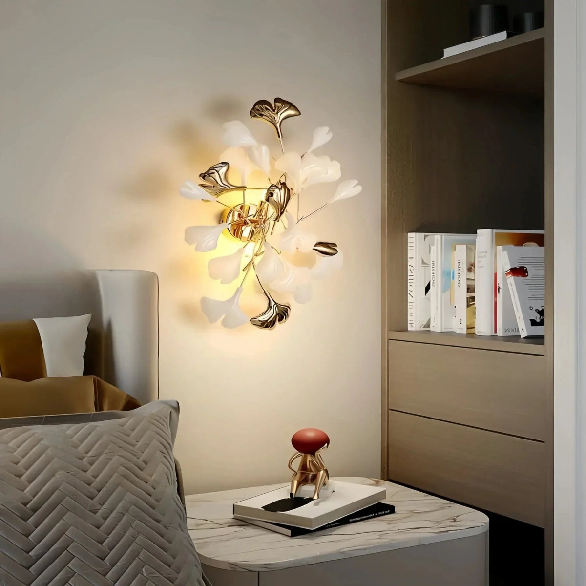 Ceramic Gingko Wall Lamp - Dia 40cm X H 60cmcasivra
