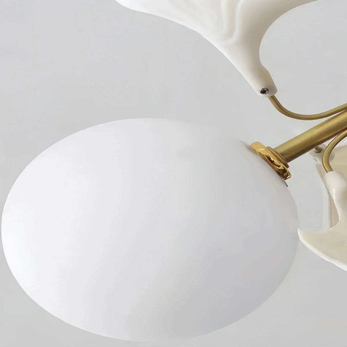 Ceramic Ginkgo Glass Ceiling Lamp - 7+6 Heads 39.4"X H 11.8"casivra