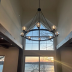 Demaret Sculpted Crystal Round Chandelier 48"