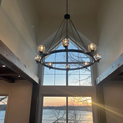 Demaret Sculpted Crystal Round Chandelier 48"
