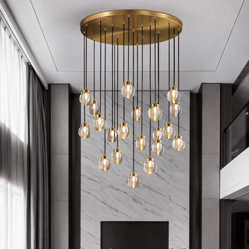 Bossen 19-globe modern chandelier full fixture view