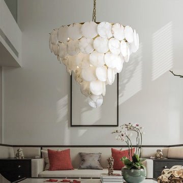Charlene Marble Multi - Tier Round Chandelier - 4 Layer Style Bcasivra
