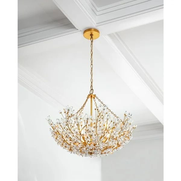 Cherish 6 Lights Round Chandelier - Goldcasivra