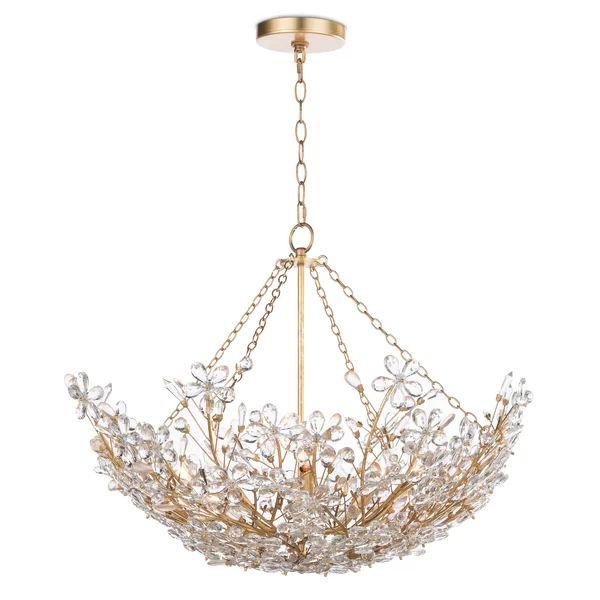 Cherish 6 Lights Round Chandelier - Goldcasivra