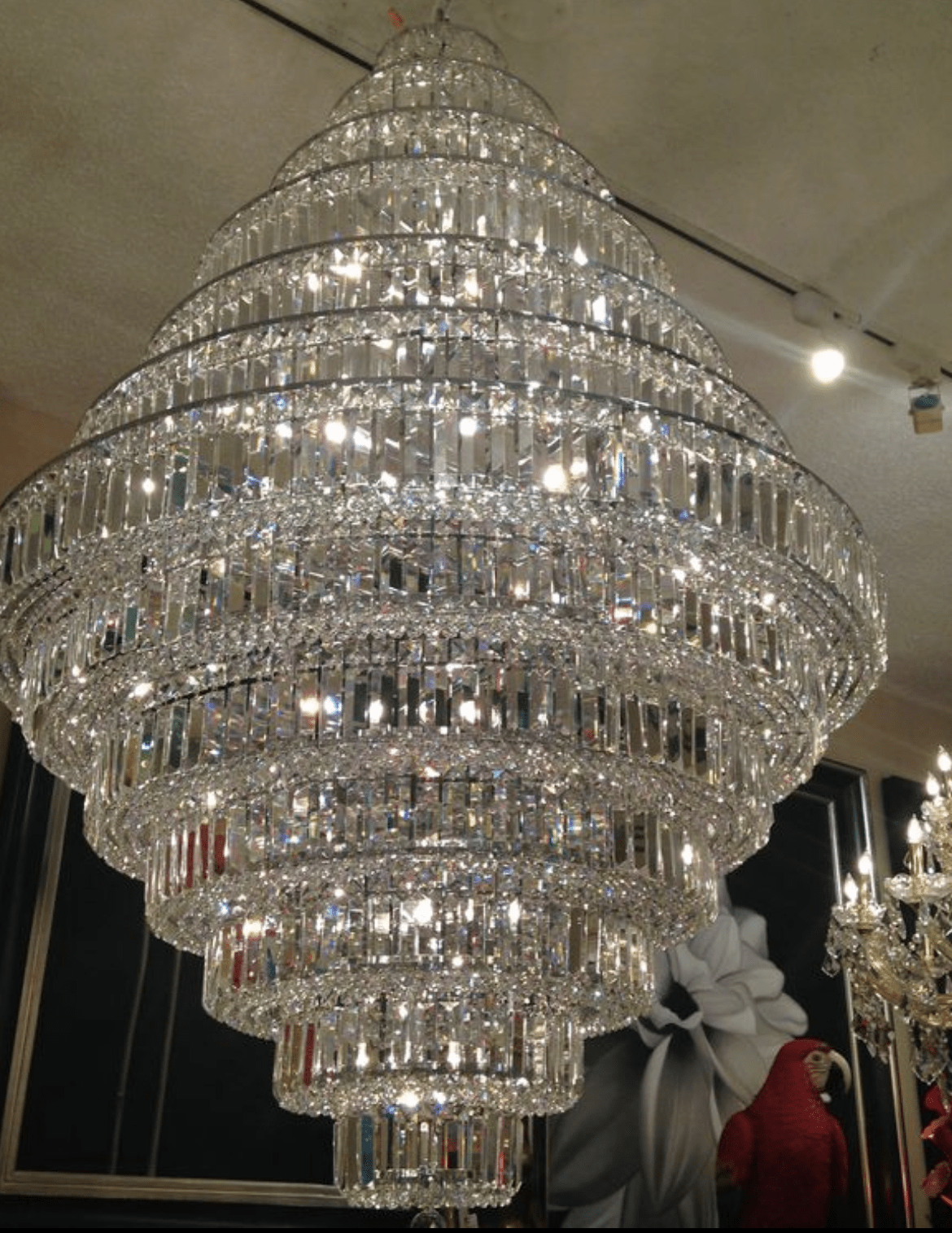 Chrome/ Silver/ Gold Extra Large Chandelier For Foyer Living Room Staircase Crystal Ceiling Lighting Fixture - D19.7"*H23.6"/ 10 LightsGoldWarm Lightcasivra