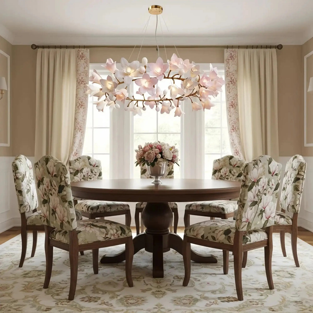 Circular Blossom Chandelier - Dia 23.6″(60cm) x H 15.7″(40cm)casivra
